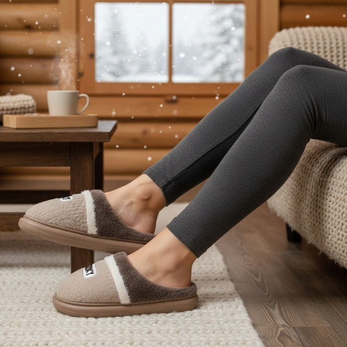 Papuci de casa pufosi L709maro [6]