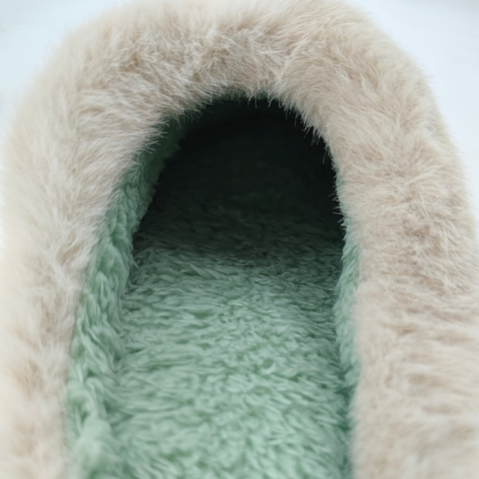 Papuci de casa pufosi L711verde [6]