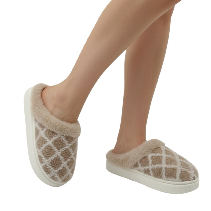 Papuci de casa pufosi L711bej [2]