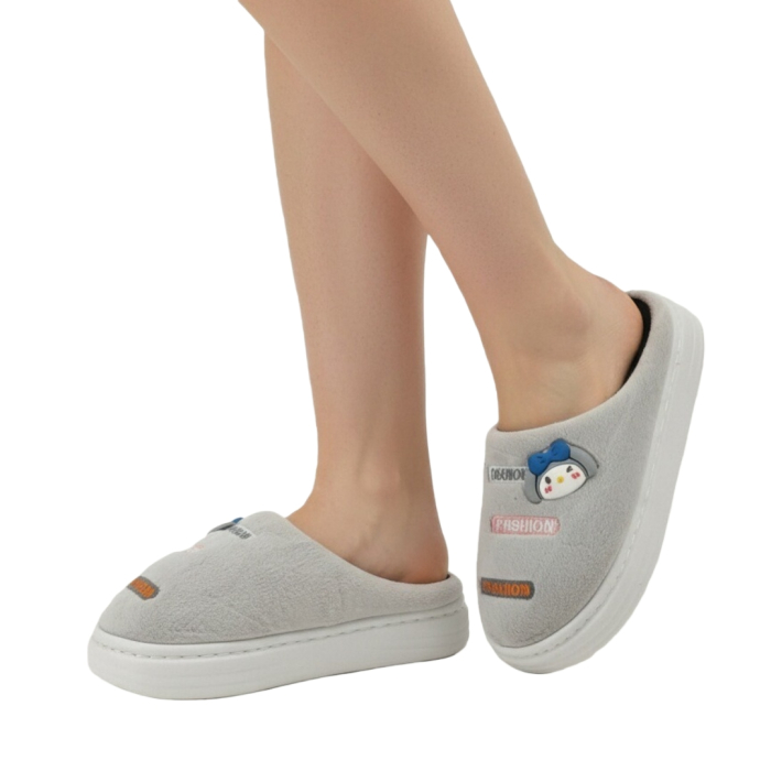 Papuci de casa pufosi L715gri [2]