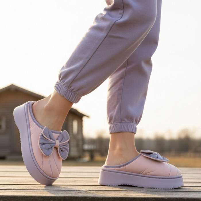 Papuci de casa pufosi L723roz [3]