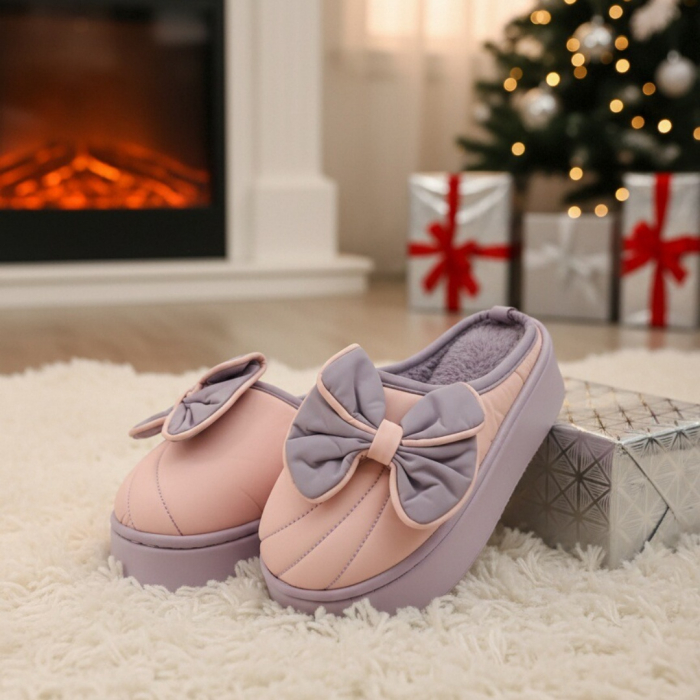 Papuci de casa pufosi L723roz [7]