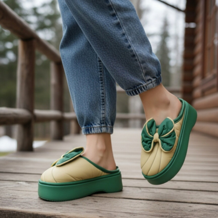 Papuci de casa pufosi L723galben [4]