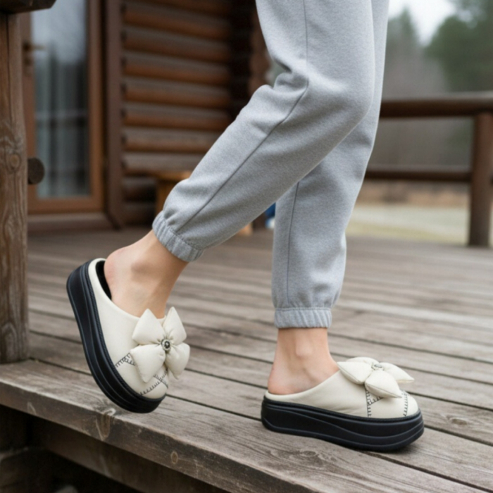 Papuci de casa pufosi L735alb [5]