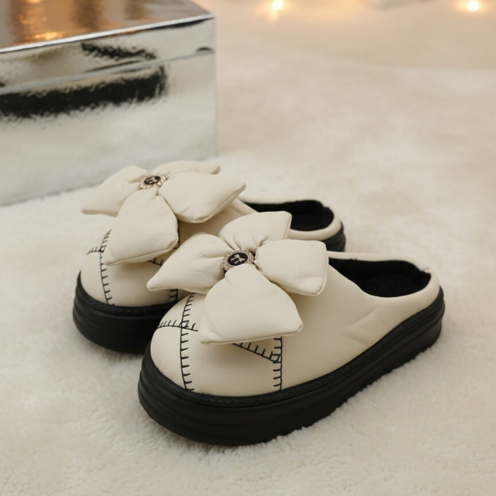 Papuci de casa pufosi L735alb [4]