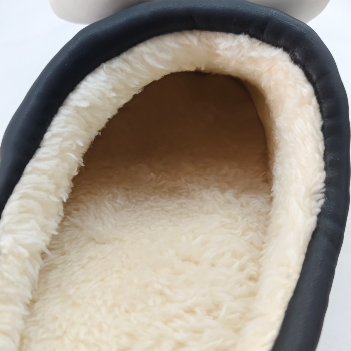 Papuci de casa pufosi L736negru [8]