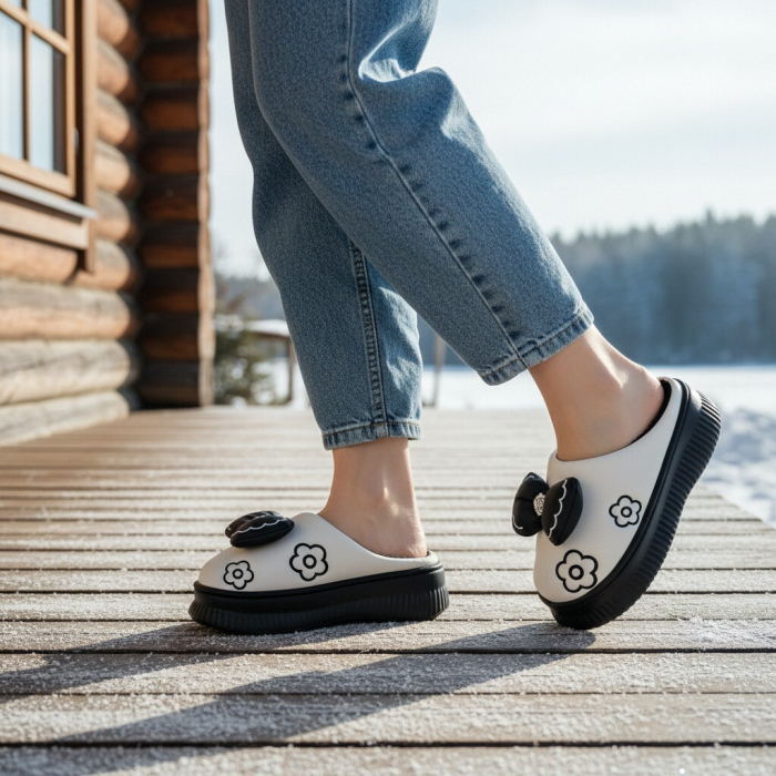 Papuci de casa pufosi L736alb [4]