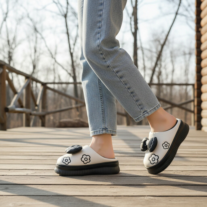 Papuci de casa pufosi L736alb [5]