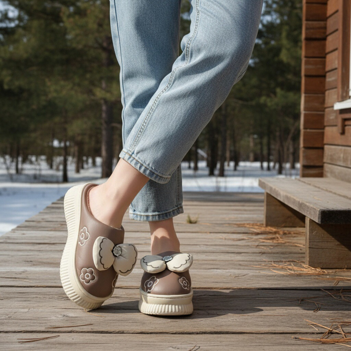 Papuci de casa pufosi L736maro [4]