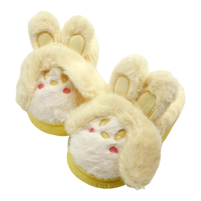 Papuci de casa pufosi, model Iepuras L638galben [17]