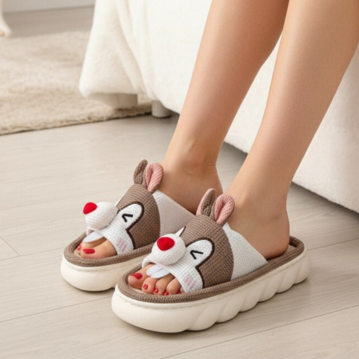 Papuci de casa veseli, model Iepuras P2076maro [1]