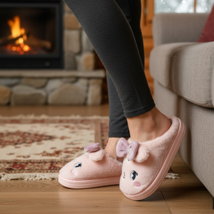 Papuci de casa pufosi si haiosi L679roz [8]