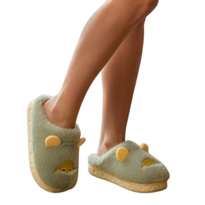 Papuci de casa pufosi si haiosi L635verde [2]
