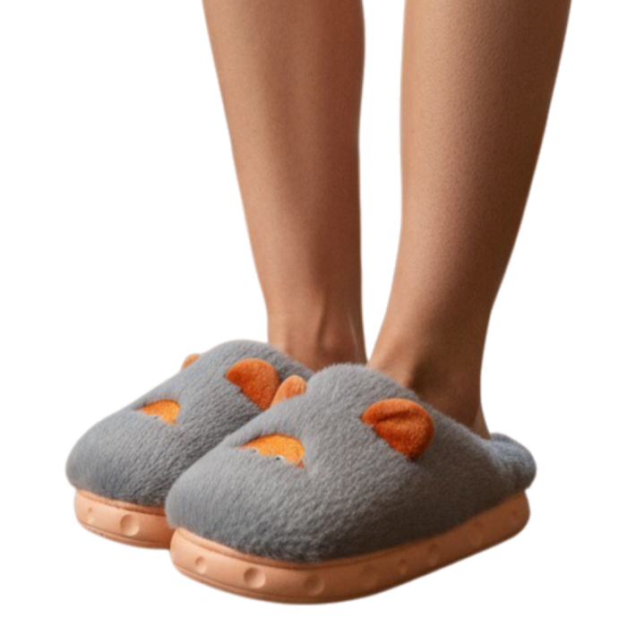 Papuci de casa pufosi si haiosi L635gri [9]
