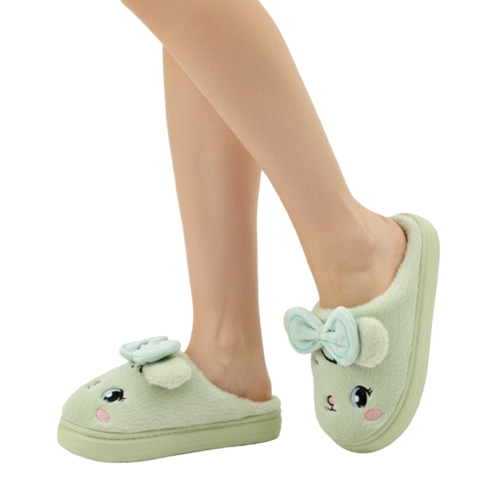 Papuci de casa pufosi si haiosi L679verde [2]