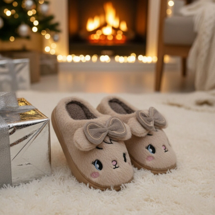 Papuci de casa pufosi si haiosi L679maro [7]