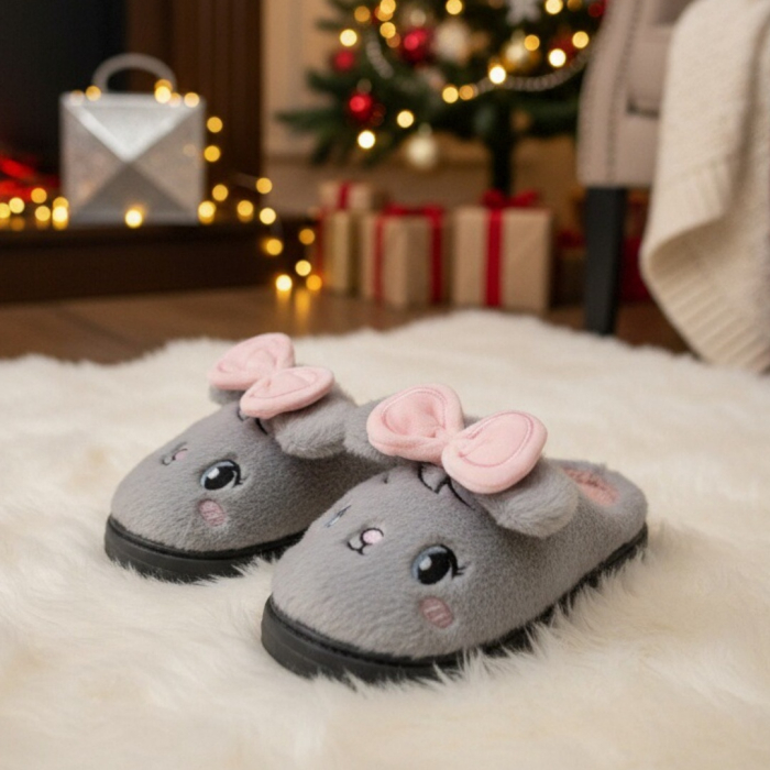Papuci de casa pufosi si haiosi L679gri [6]