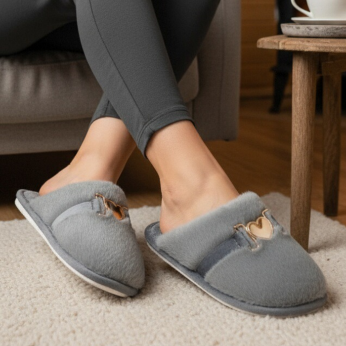 Papuci de casa pufosi WF910gri [1]