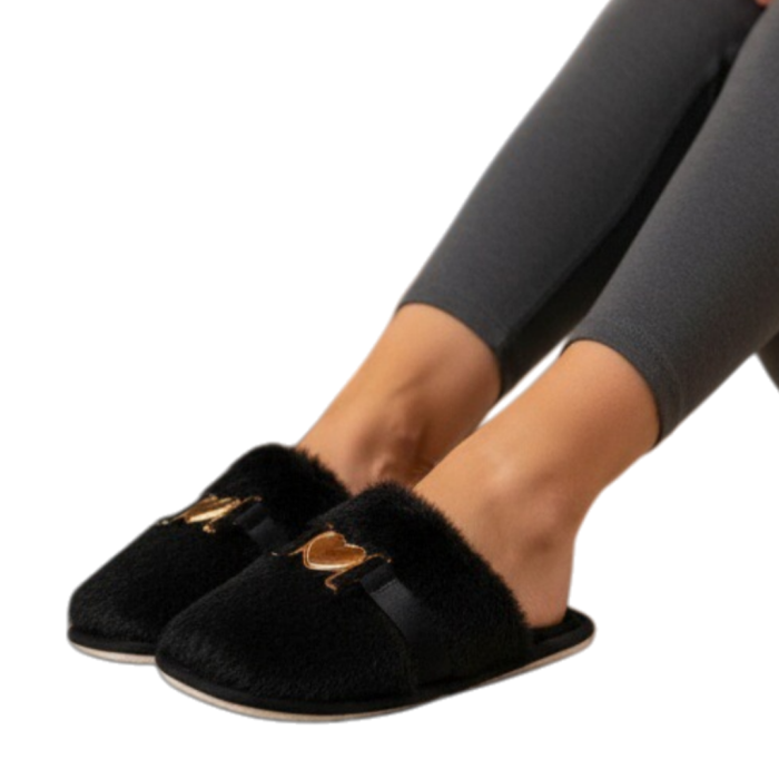 Papuci de casa pufosi WF910negru [2]