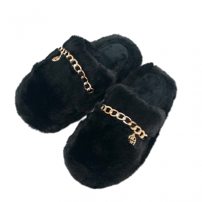 Papuci de casa pufosi WP-8216negru [6]