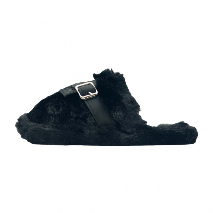 Papuci de casa pufosi WP-8219negru [2]
