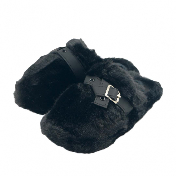 Papuci de casa pufosi WP-8219negru [6]