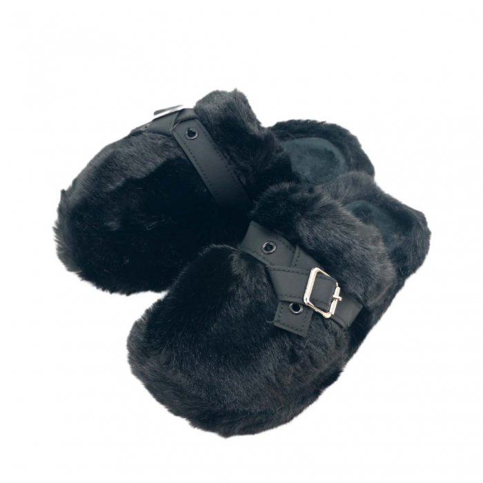 Papuci de casa pufosi WP-8219negru [1]