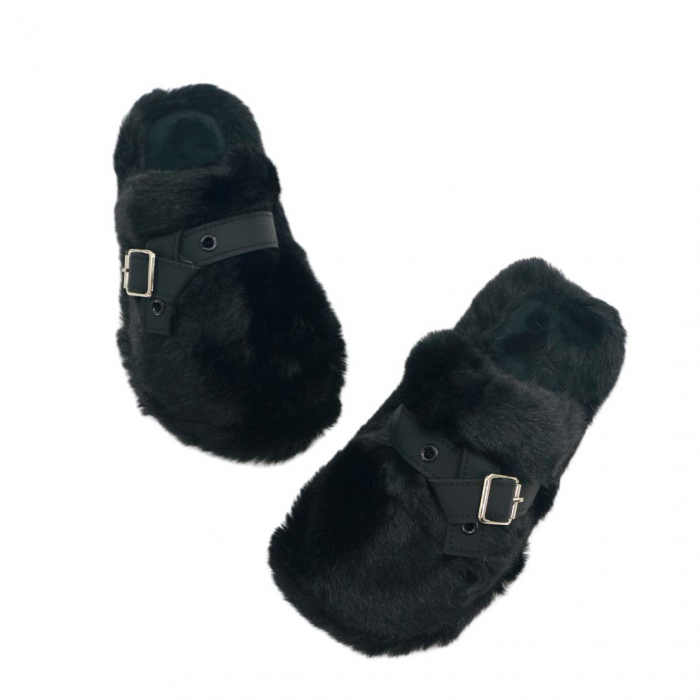 Papuci de casa pufosi WP-8219negru [5]