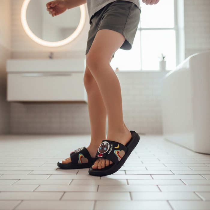 Papuci veseli F118.F119negru [6]