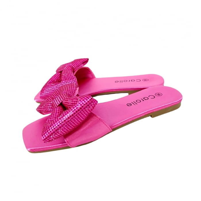 Papuci cu funda decorativa F21fucsia [9]