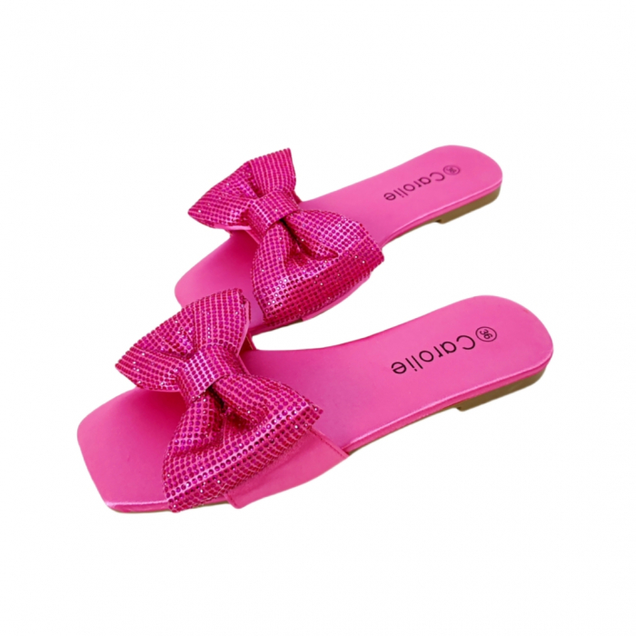 Papuci cu funda decorativa F21fucsia [1]