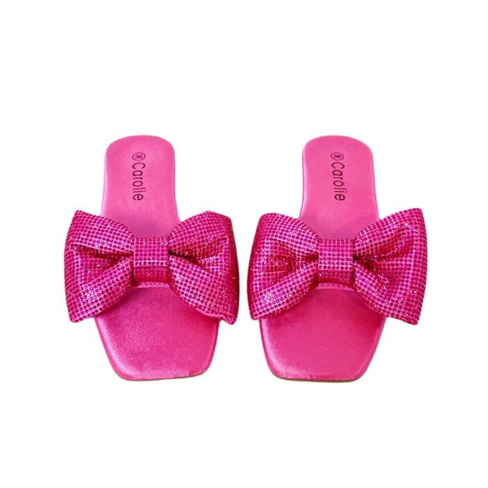 Papuci cu funda decorativa F21fucsia [7]