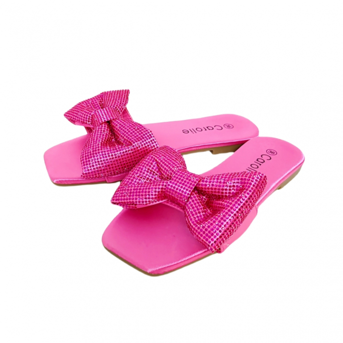 Papuci cu funda decorativa F21fucsia [11]