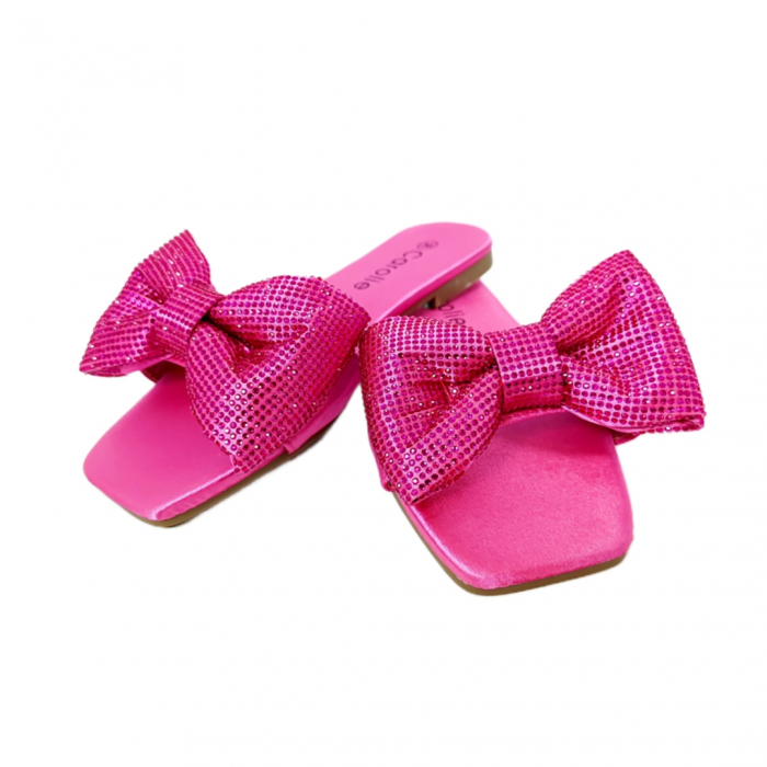 Papuci cu funda decorativa F21fucsia [10]