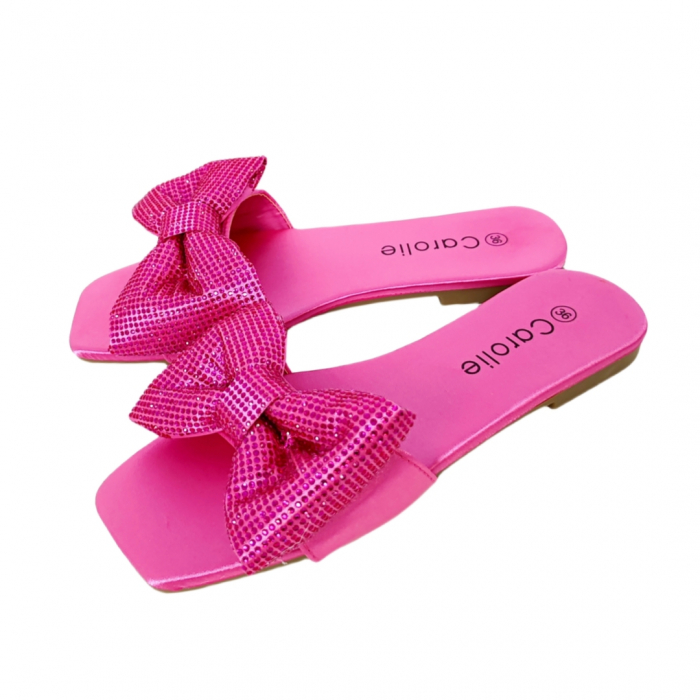 Papuci cu funda decorativa F21fucsia [12]