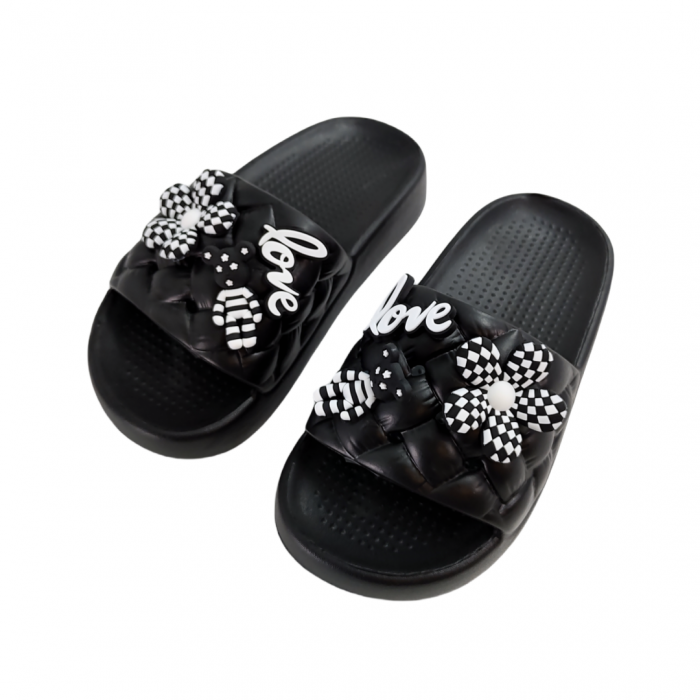 Papuci veseli H07-1negru [5]