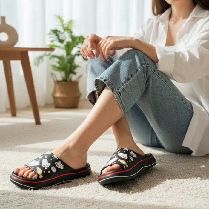 Papuci veseli H683negru [2]