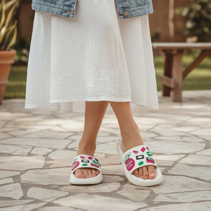 Papuci veseli H726alb [9]