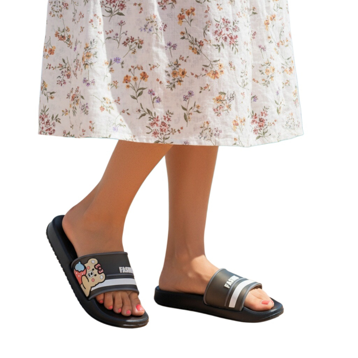 Papuci veseli H738negru [2]