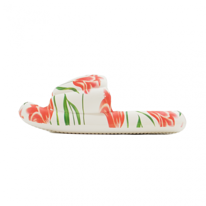 Papuci cu motiv floral H676alb [2]