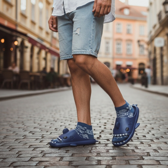 Papuci veseli Rechin E01bleumarin [4]