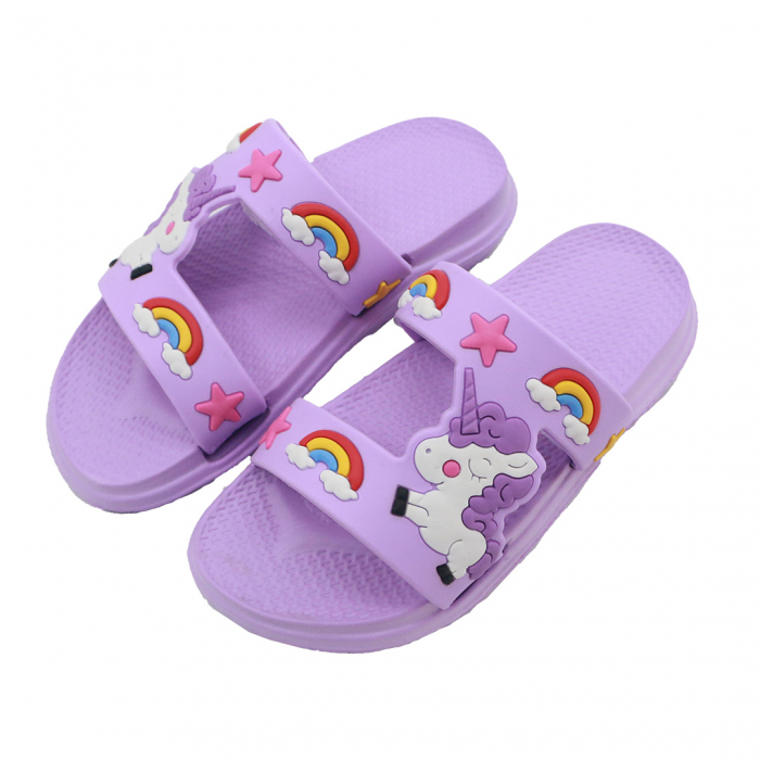 Papuci veseli ' Unicorn si Curcubeu ' 555-18mov [3]