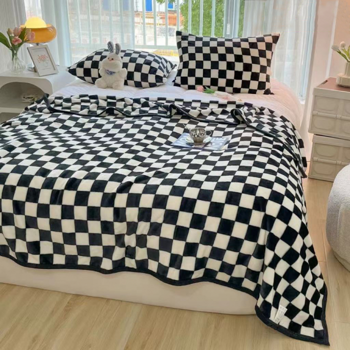 Patura cocolino pufoasa pentru pat dublu, design minimalist HX-10 [1]
