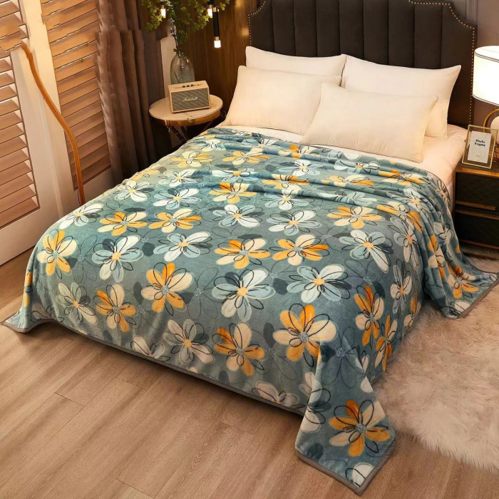 Patura cocolino pufoasa pentru pat dublu, design minimalist HX-5 [1]