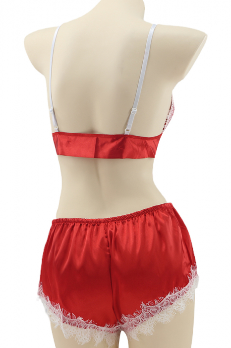 Set pijama sexy doua piese, top si pantaloni scurti TY-SD172rosu [2]