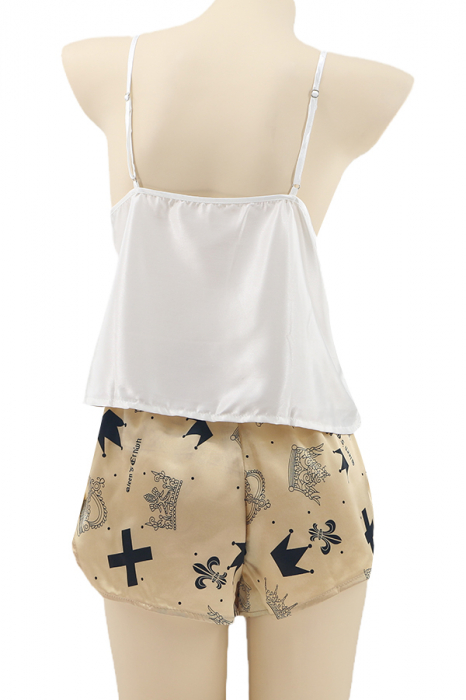 Set pijama doua piese, maiou si pantaloni scurti TY-SD189alb [2]