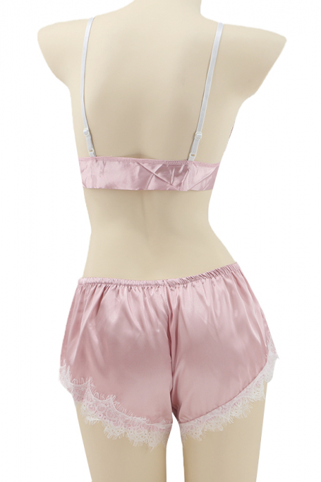Set pijama sexy doua piese, top si pantaloni scurti TY-SD172roz [2]