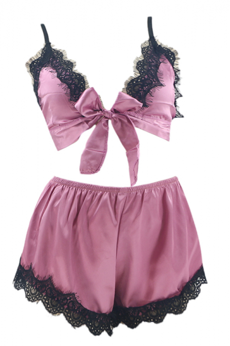 Set pijama sexy doua piese, top si pantaloni scurti TY-SD172mov [4]