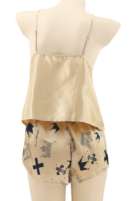Set pijama doua piese, maiou si pantaloni scurti TY-SD189bej [2]