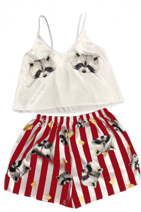 Set pijama doua piese, maiou si pantaloni scurti TY-SD212visiniu [4]